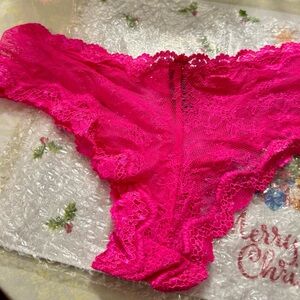 Victoria's Secret Hot Pink Lace Panties